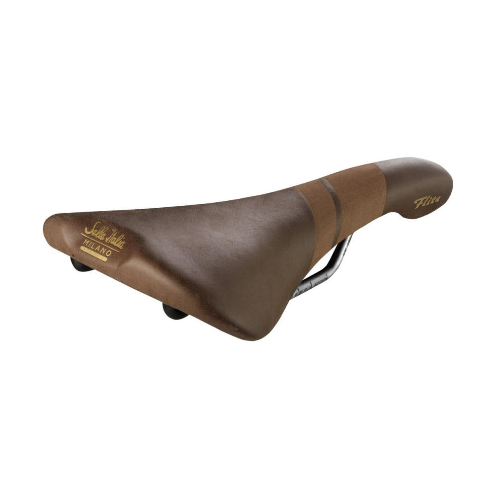 Selle Italia Flite Bullitt TI 316 Leder-Sattel L1, 146 × 280 mm, Braun