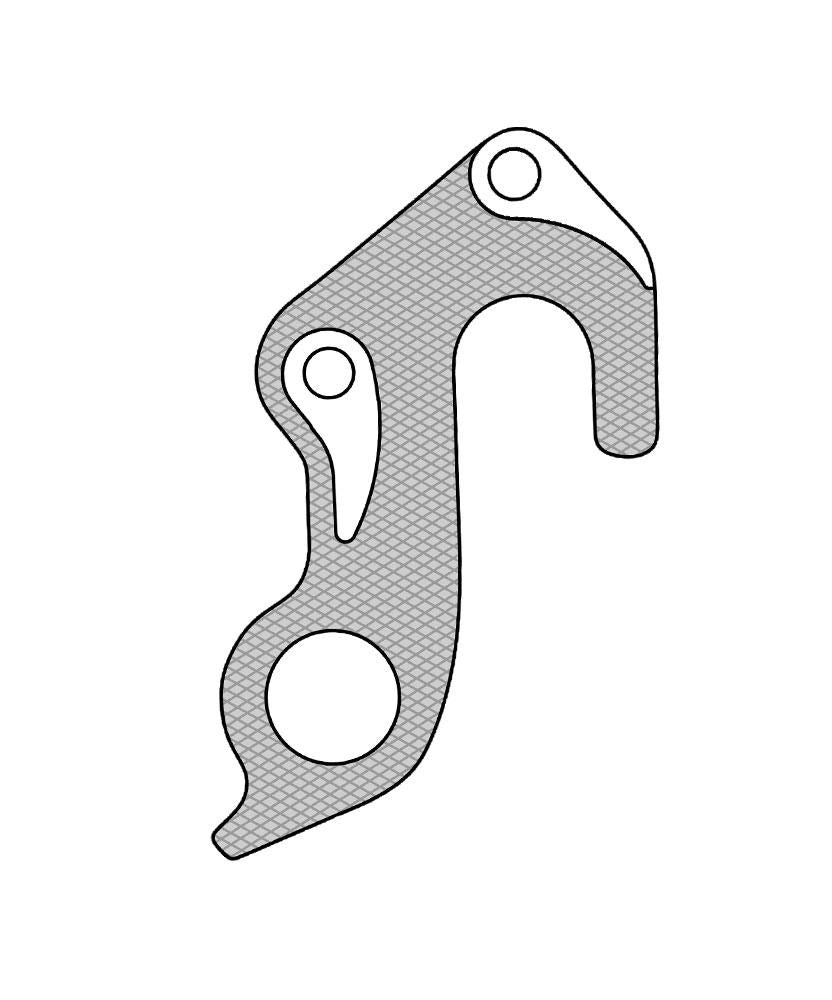 Silbernes MARWI Schaltauge GH-266 aus Aluminium, kompatibel mit Focus, Kalkhoff, Raleigh, Univega, Ortler.