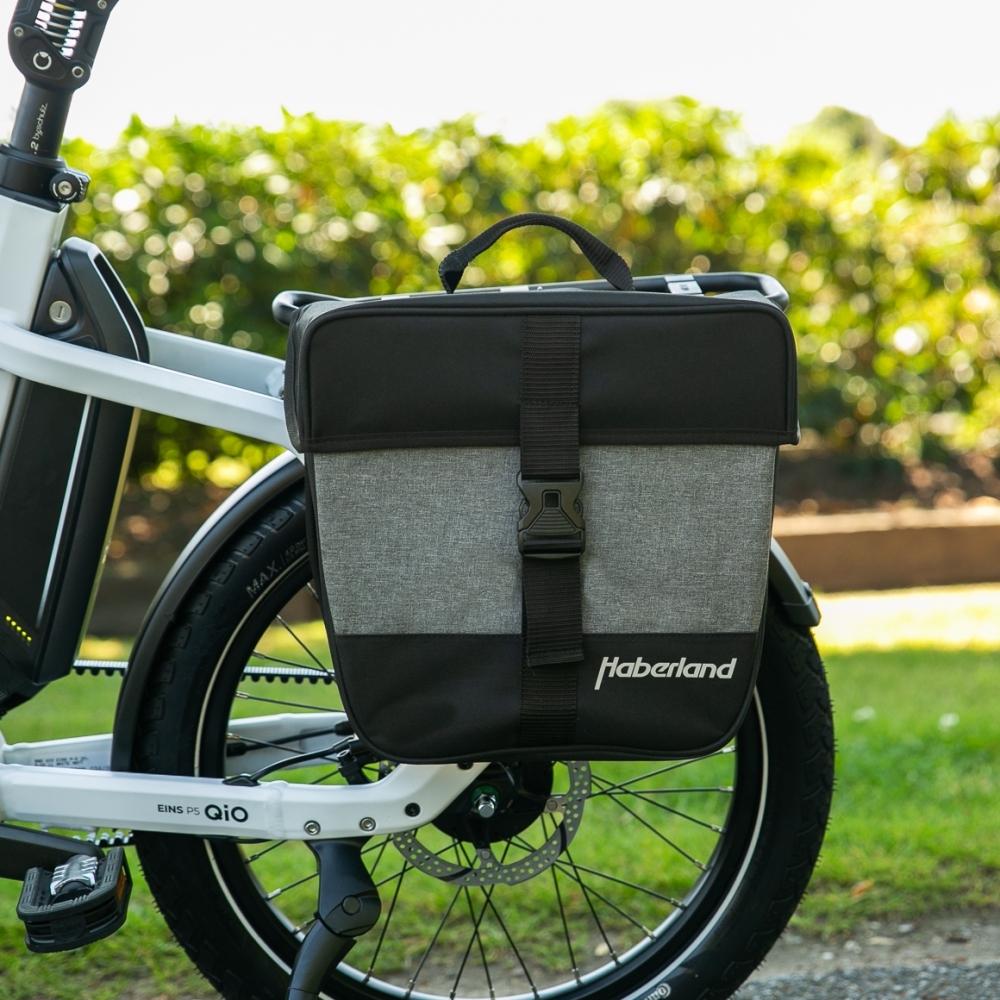 Haberland Einzeltasche 12 5l Einsteiger schwarz/silber - praktische Gepäckträgertasche in moderner Ausführung