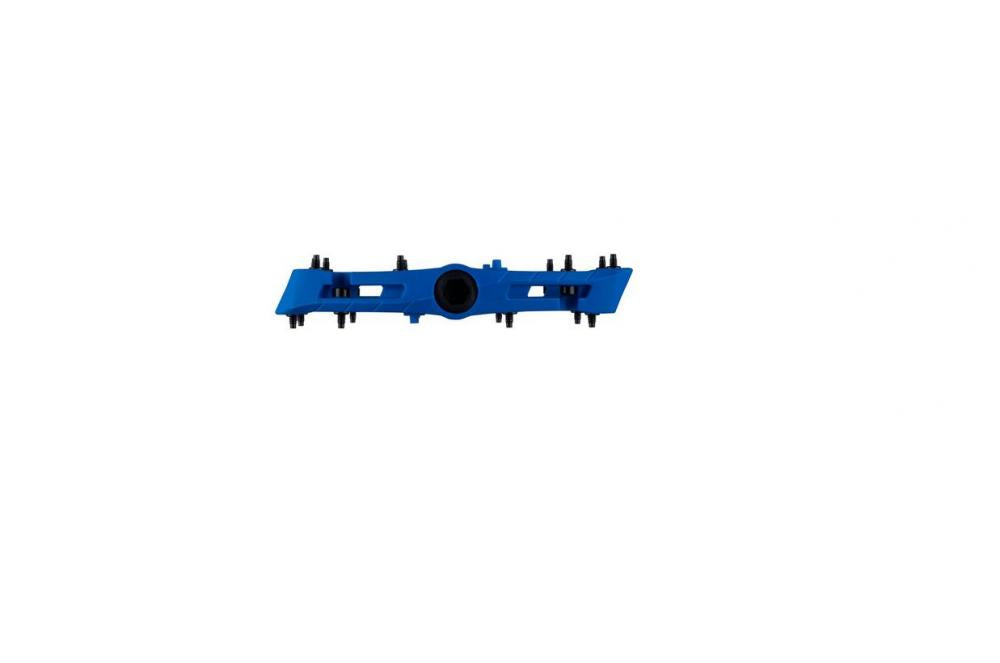 Blaues Race Face Chester Large Plattform-Pedal, robustes Flat-Pedal für Trail & Enduro Bikes.