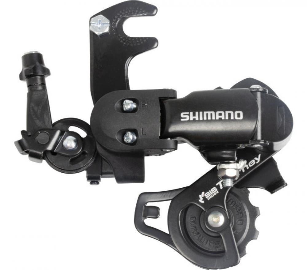 Shimano Tourney RD-FT35 Schaltwerk kurz mit Adapter für 6/7-fach Fahrräder, schwarz.
