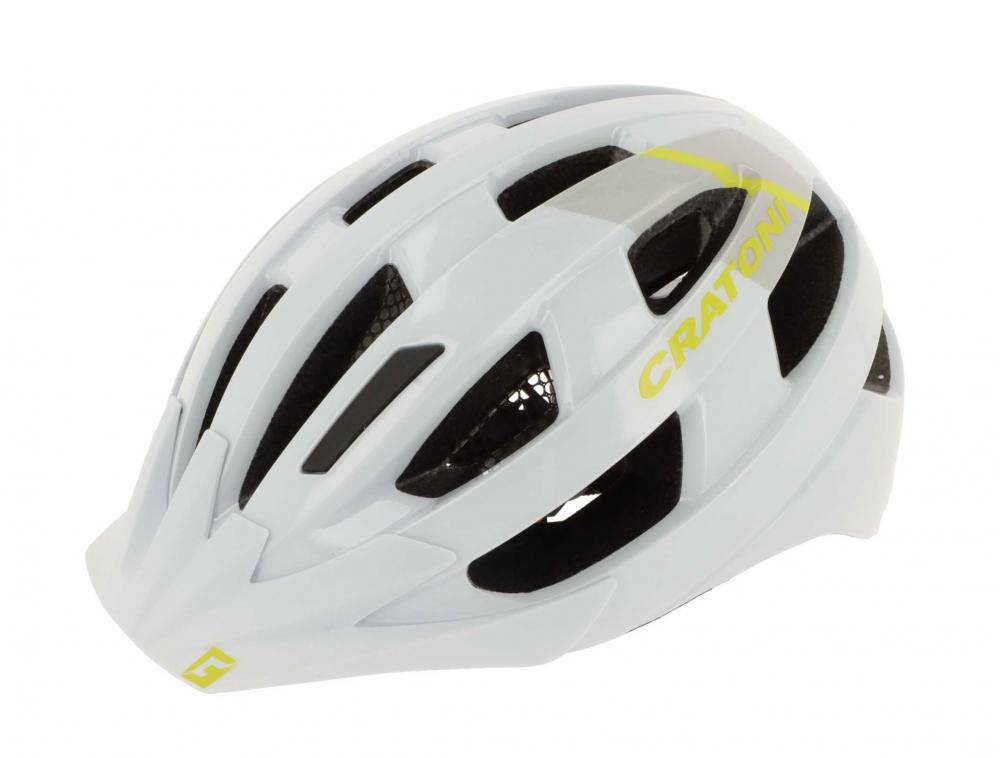 Cratoni Helm Velo-X City weiß lime glanz S/M 52 bis 57cm