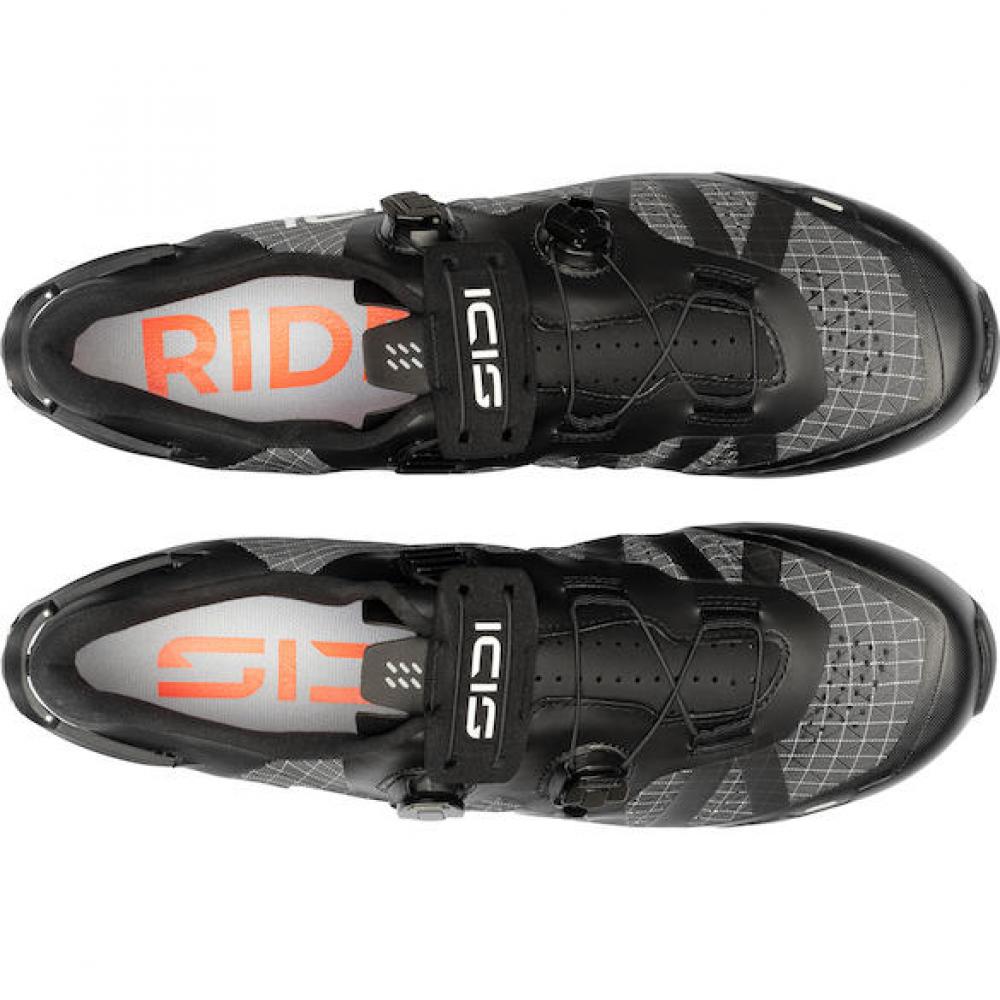 Sidi MTB AERON black 45,5 Schwarz - leichter MTB-Schuh mit Vollcarbonsohle
