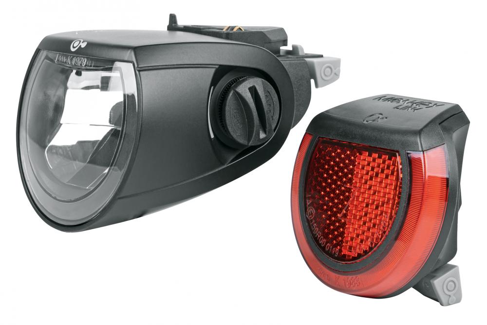 MonkeyLink ML-SkyeLight 60 LUX Set CONNECT: 60 Lux LED-Beleuchtungsset mit MonkeyLink-Magnethalterung, K- und Z-Reflektoren, winkelverstellbar, StVZO-zugelassen, für E-Bikes