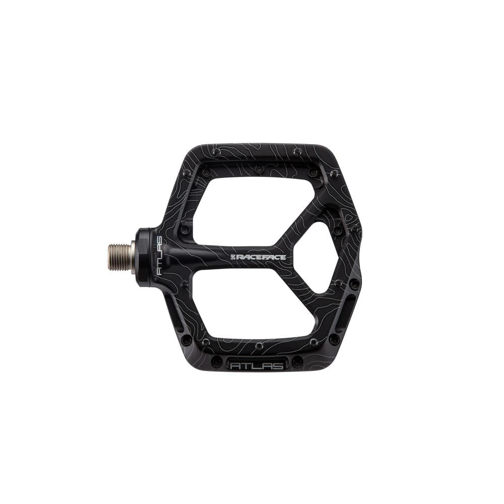 Race Face Atlas Plattform-Pedal schwarz, robustes Flat-Pedal für Trail & Gravity Mountainbike.