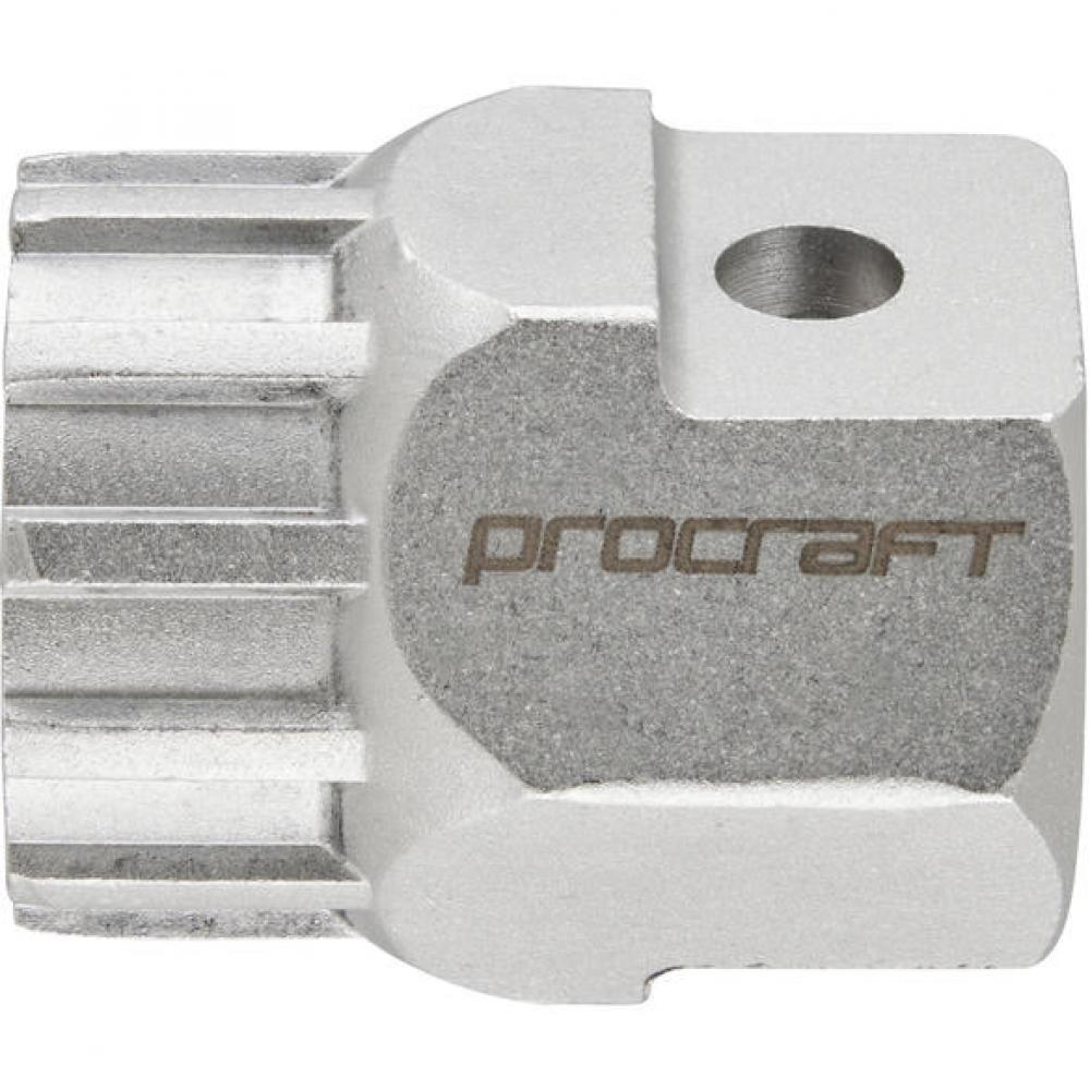 Procraft Kassettenabzieher Essential HG Silber mit 1/2 Zoll Antrieb für präzisen Kassettenwechsel am Fahrrad.