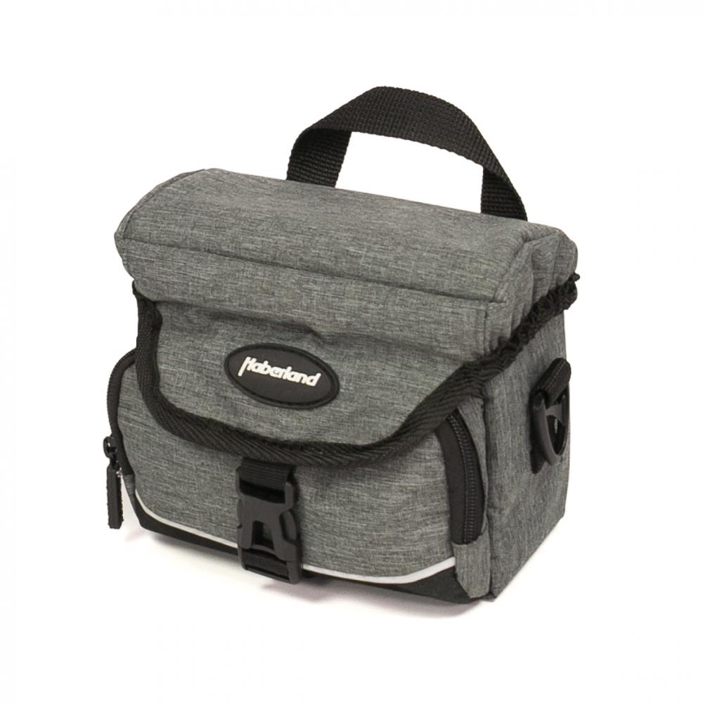 Haberland Lenkertasche 2l Mini grau - kompakte Lenkertasche mit KLICKfix-Halterung