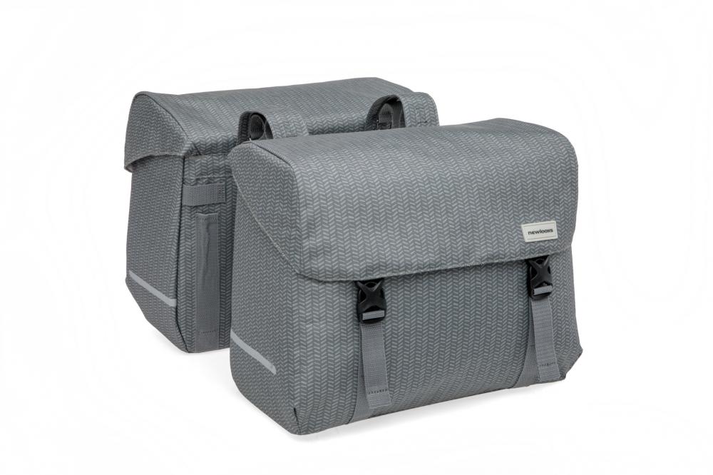 New Looxs Doppelpacktasche Mondi Joy Double Nima 2x18L Grey - stilvolle Fahrrad-Gepäckträgertasche
