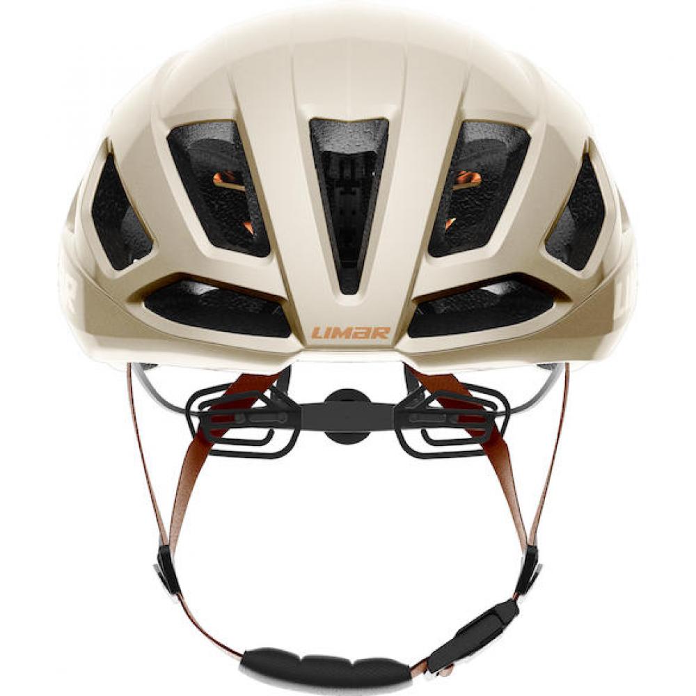 Limar Air Atlas W&B Amber White L Weiß/Bronze - Aero-Rennradhelm mit maximaler Belüftung