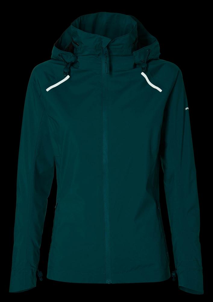 Basil Skane Damen Regenjacke teal green S - atmungsaktiv & wasserdicht (10.000 WP/MVP), T-Fabric mit DWR-Beschichtung, taillierter Schnitt, reflektierend & helmtauglich