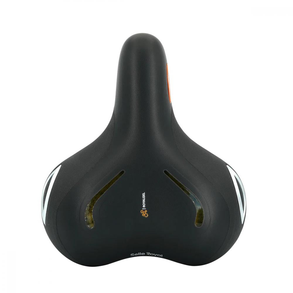 Selle Royal Lookin Relaxed Unisex Fahrradsattel, schwarz, mit Royalgel für maximalen Sitzkomfort.