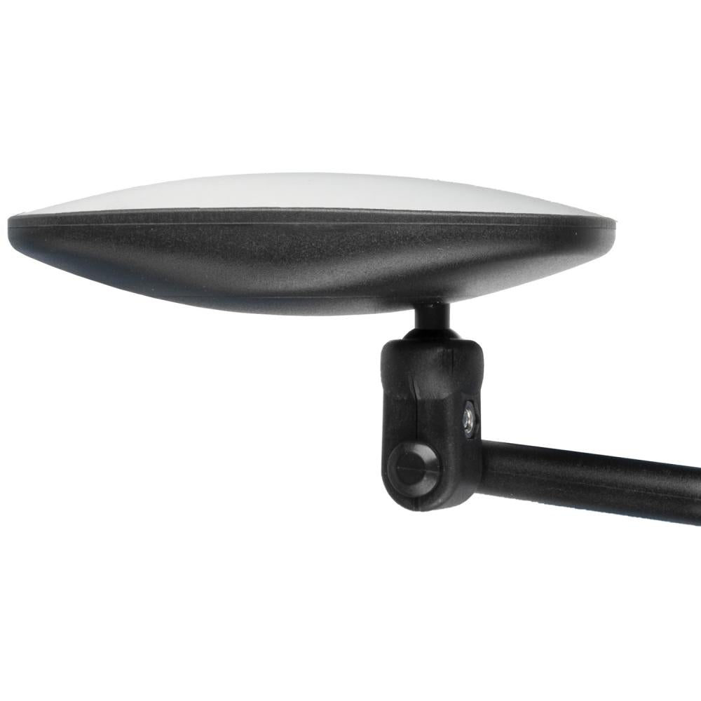 M-WAVE Rückspiegel Spy Base, schwarz-weißer Fahrradspiegel mit verstellbarem Arm für Lenker.