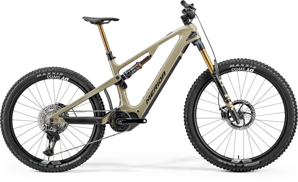 MERIDA eONE-SIXTY LIMITED E-Mountainbike Fully - Größe L - Shimano EP801 - 600 Wattstunden - Carbonrahmen - oak bark golden black
