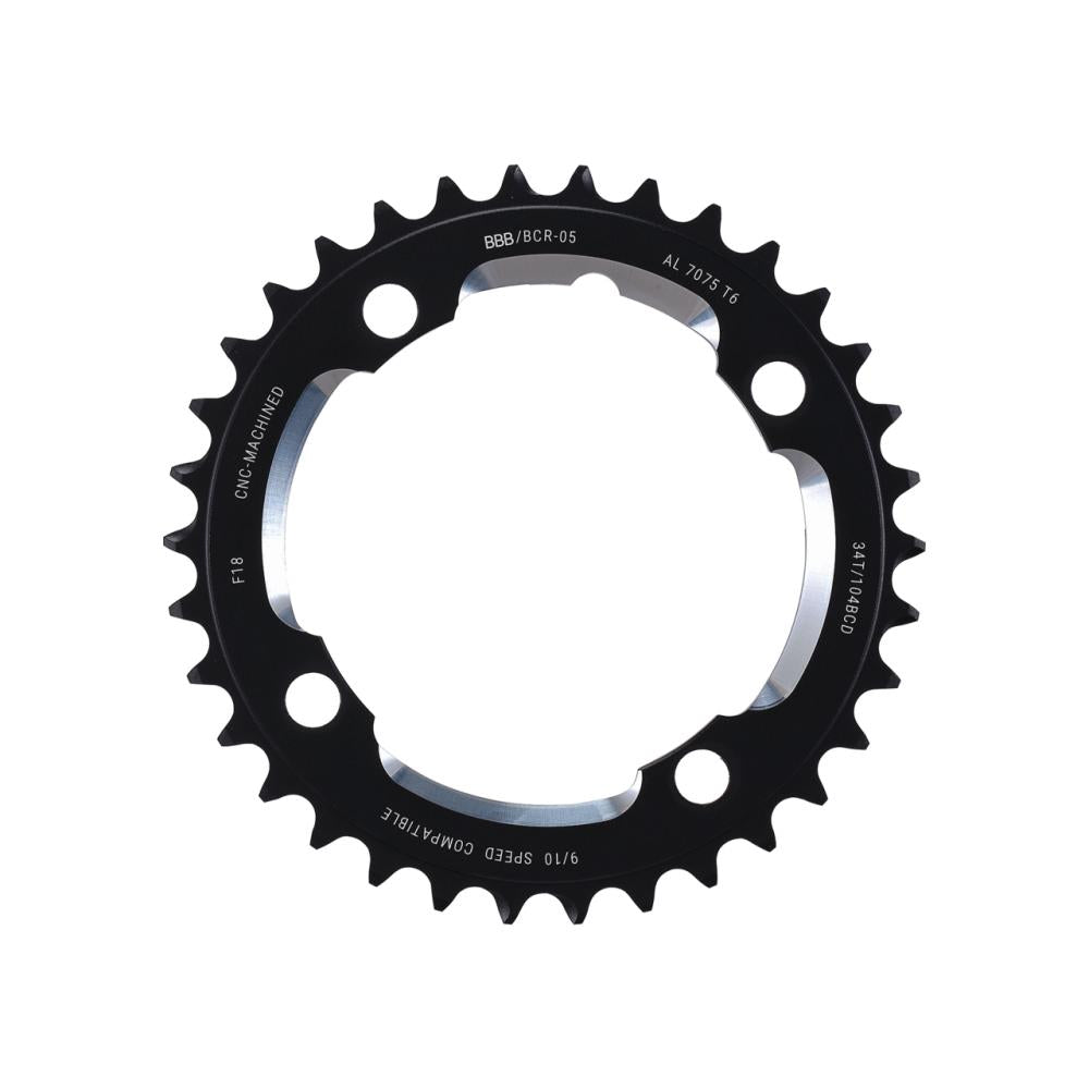 BBB Cycling BBB Kettenblätter RoundAbout 4 34T/104mm schwarz - präzises MTB-Kettenblatt