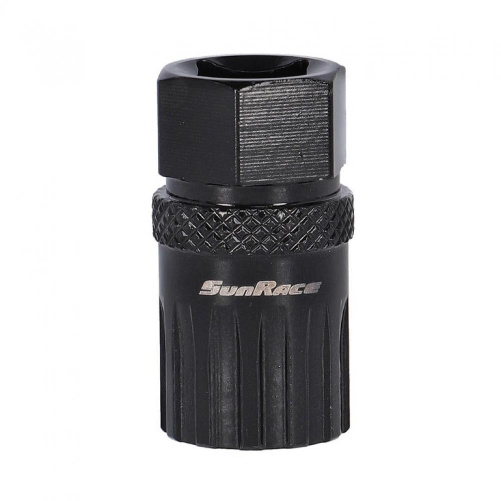 Schwarzes SunRace Fahrradwerkzeug für RockShox Clamp Tips 26mm Dämpferservice.