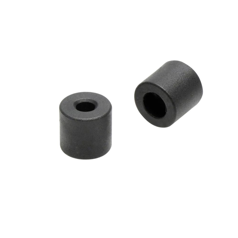 KLICKfix Spacer-Display: Zwei schwarze zylindrische Distanzstücke für Fahrradzubehör