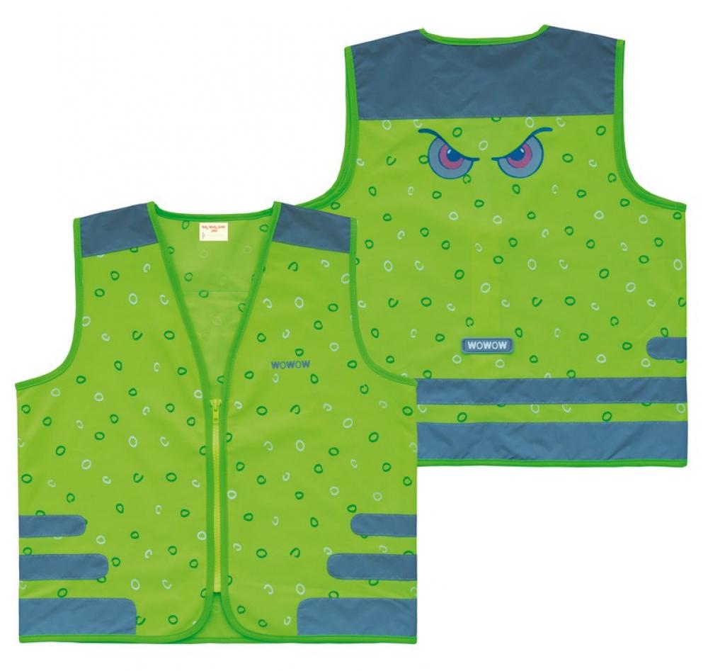 Wowow Sicherheitsweste Nutty Jacket für Kinder grün mit Refl Streifen Größe XS