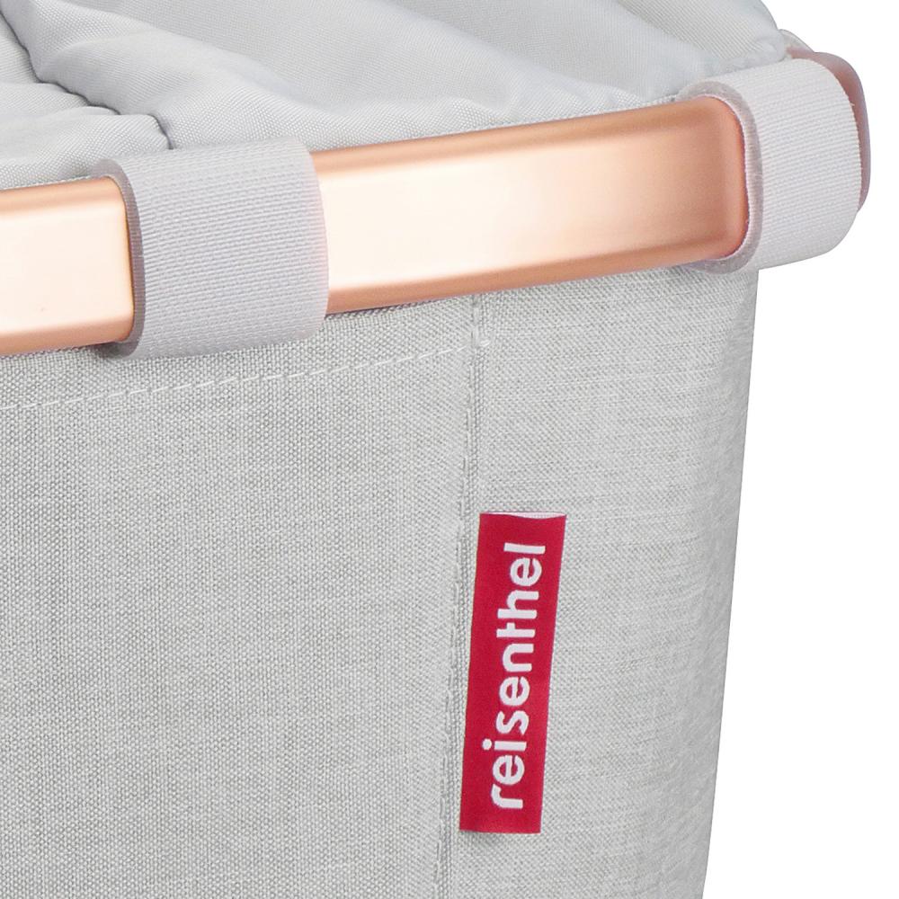 KLICKfix Bikebasket Reisenthel twist sky rose - Fahrradkorb 28x26x35 cm mit Adapter - Fahrradtasche