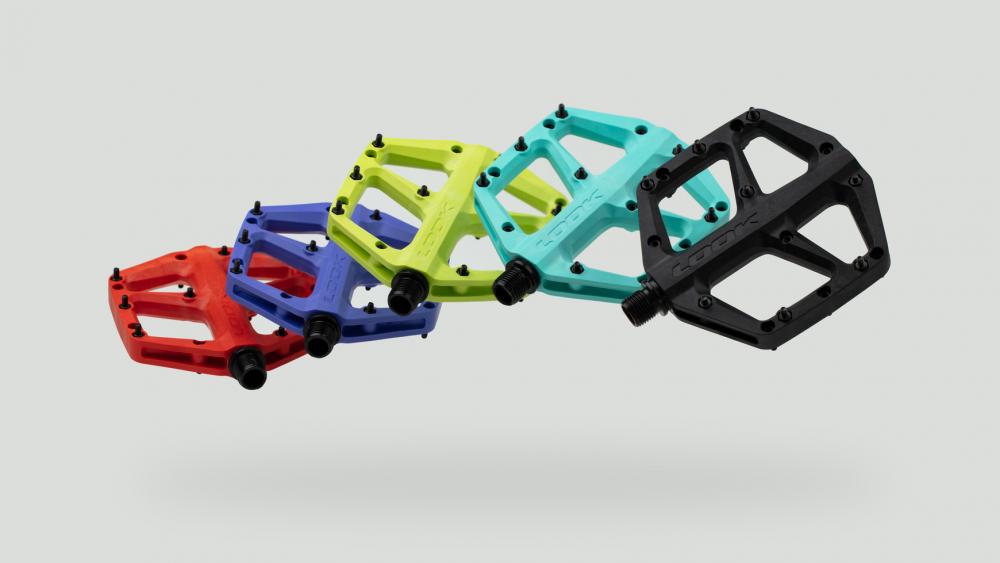 LOOK Trail Fusion MTB Plattformpedale, ice blue: hochwertige Flatpedale für Trail & All-Mountain