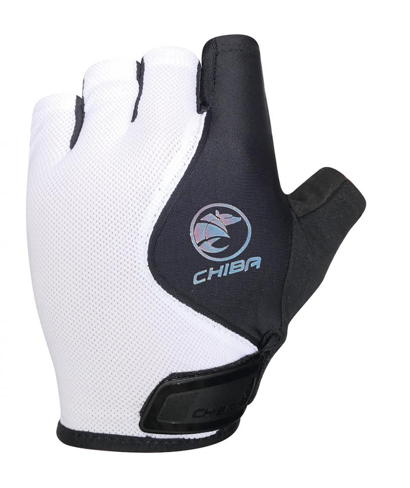 CHIBA Lady Air Plus - Damen Radhandschuhe, kurz, schwarz/weiß, Größe M, atmungsaktiv