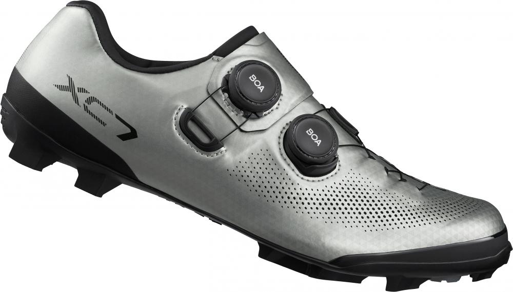 SHIMANO Fahrradschuhe XC703 MTB SPD Fahrradschuhe - Herren/Damen Größe 44 breit, Silber
