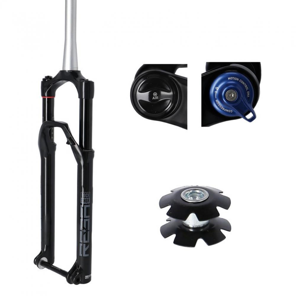 RockShox Reba RL Federgabel 26 Zoll 120mm schwarz mit Motion Control DNA und Air Cap für Mountainbikes.