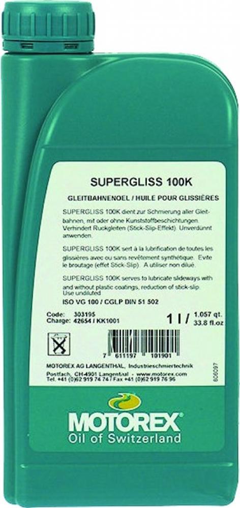 Motorex Supergliss 100 K Gleitbahnöl 1L, grüne Flasche, Fahrradschmiermittel aus der Schweiz.