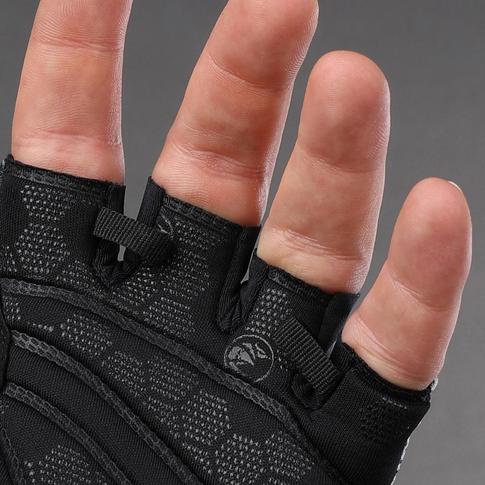CHIBA Solar II - Radhandschuhe kurz, S, schwarz/schwarz, atmungsaktiv