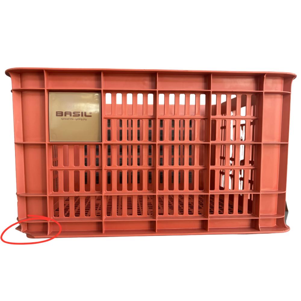 Retoure: Basil Fahrradkasten Basil Crate M | 45,25x35x25cm, terra red,29,5L,Kunstst.