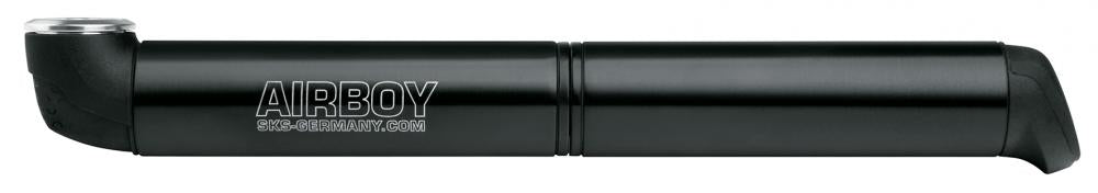 SKS Airboy Minipumpe Kompakte, leistungsstarke Fahrradpumpe für Unterwegs Mit Druck bis 8 bar Ideal für Schrader- und Presta-Ventile Robustes Design für jedes Abenteuer