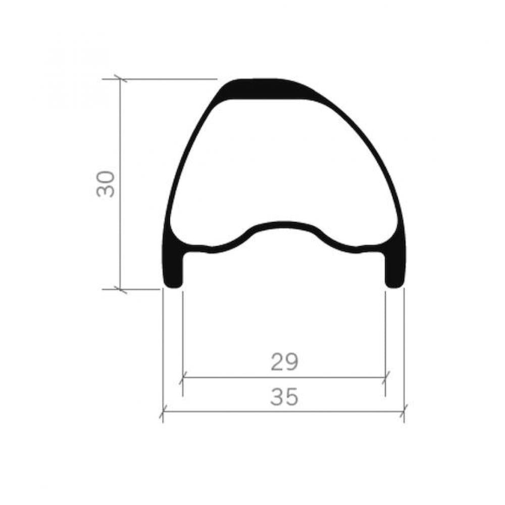 FSA Laufradsatz Gradient i29 WideR 29" 622x29 mm schwarz - robuster Carbon-Enduro-Laufradsatz