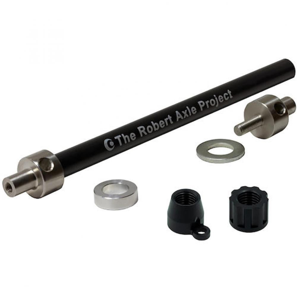 The Robert Axle Project Steckachse m Schwarz - für BOB Anhänger mit Focus RAT