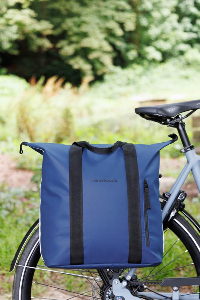 New Looxs Odense Kota Dark Blue 18L Blue - praktische Gepäckträger-Einkaufstasche