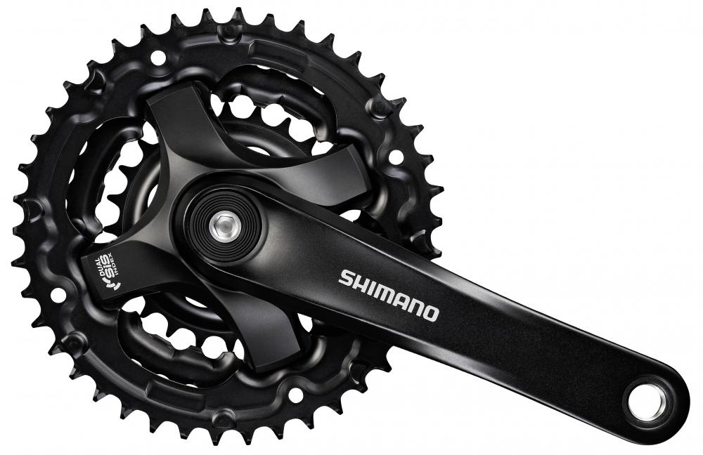 SHIMANO Kurbelgarnitur TOURNEY FC-TY501 - 6-fach, 7-fach, 8-fach, 175 mm, 42-34, 24 Zähne