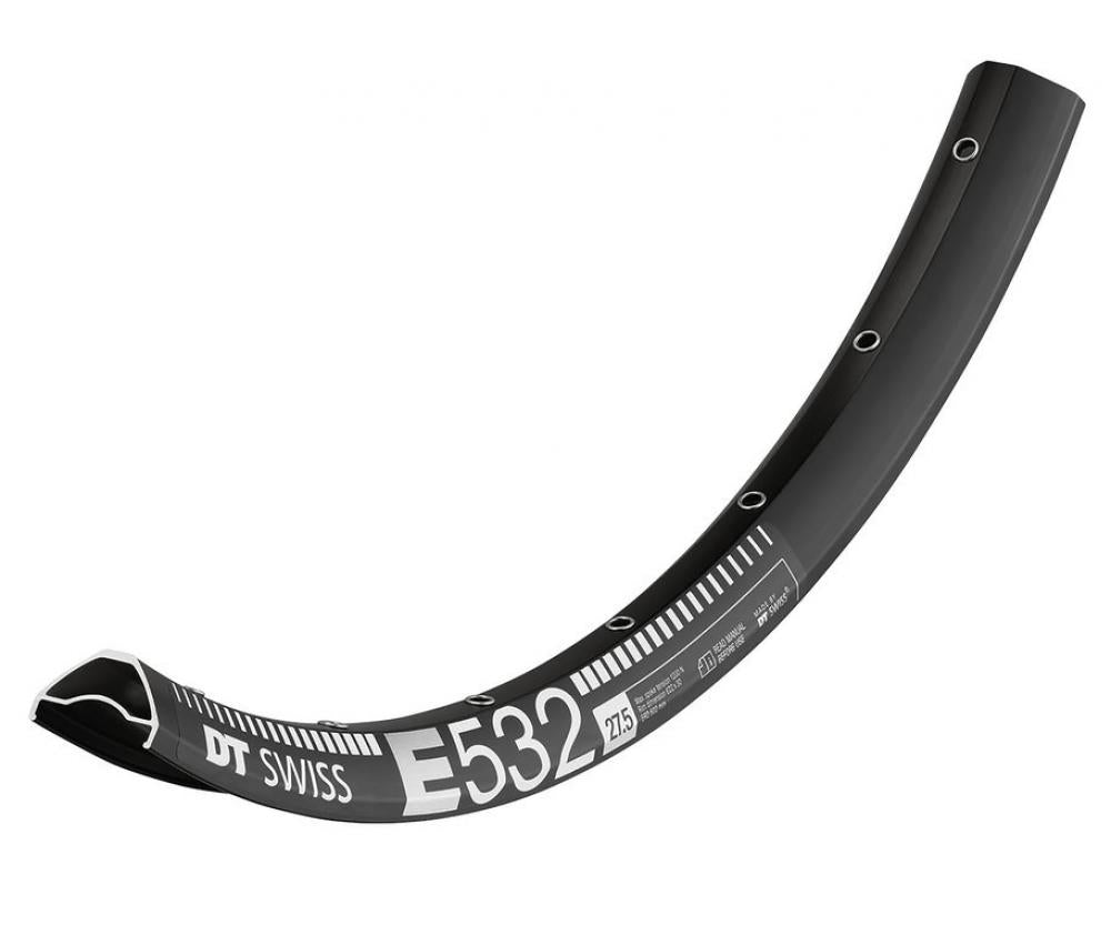 DT Swiss Felge E 532 27,5" 28 Loch Schwarz - robuste Enduro-Felge für harte Trails