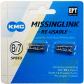 KMC Missinglink 7/8-fach EPT Kettenschloss, 2 Stück, silber, für 7,1mm Ketten, rostfrei und wiederverwendbar.
