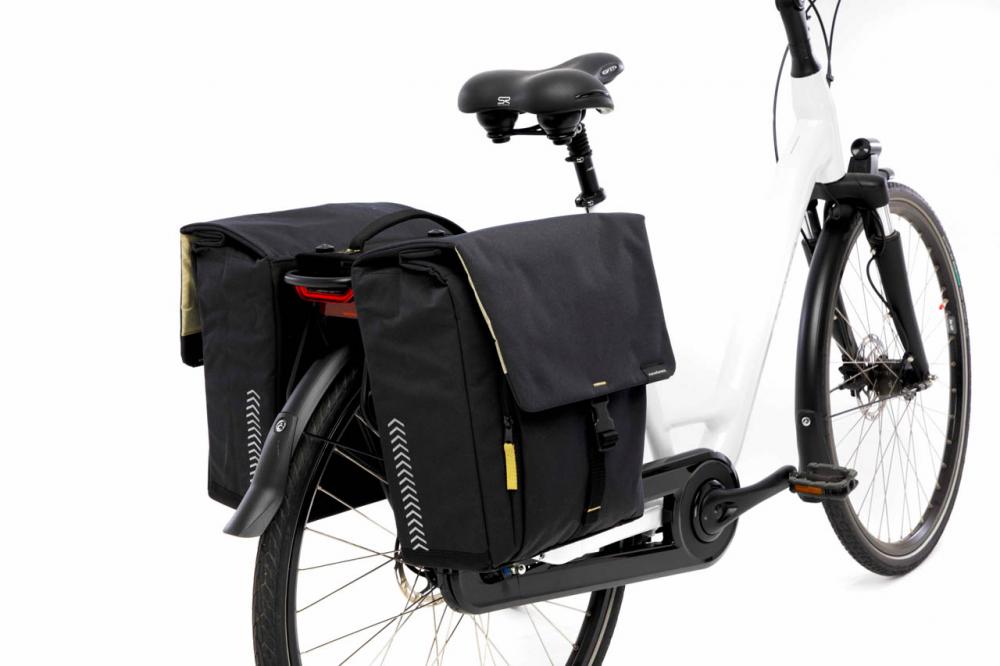 New Looxs Doppelpacktasche Tulum MIK Black Black - geräumige, alltagstaugliche Fahrradtasche
