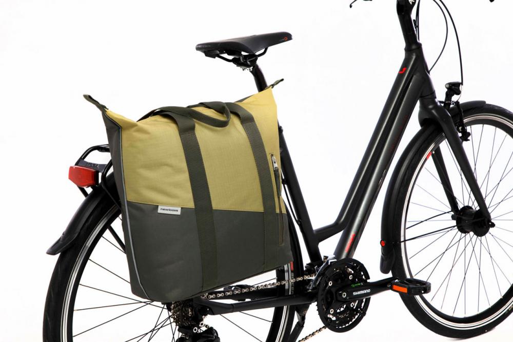 New Looxs Radtasche Oslo Kota Olive/Yellow 18 l Olive - vielseitiger Shopper für Alltag & Pendeln
