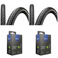 2x Continental Conti Ride Tour 26x1.75 Reifen und 2x Schwalbe AV13 40mm Fahrradschläuche.