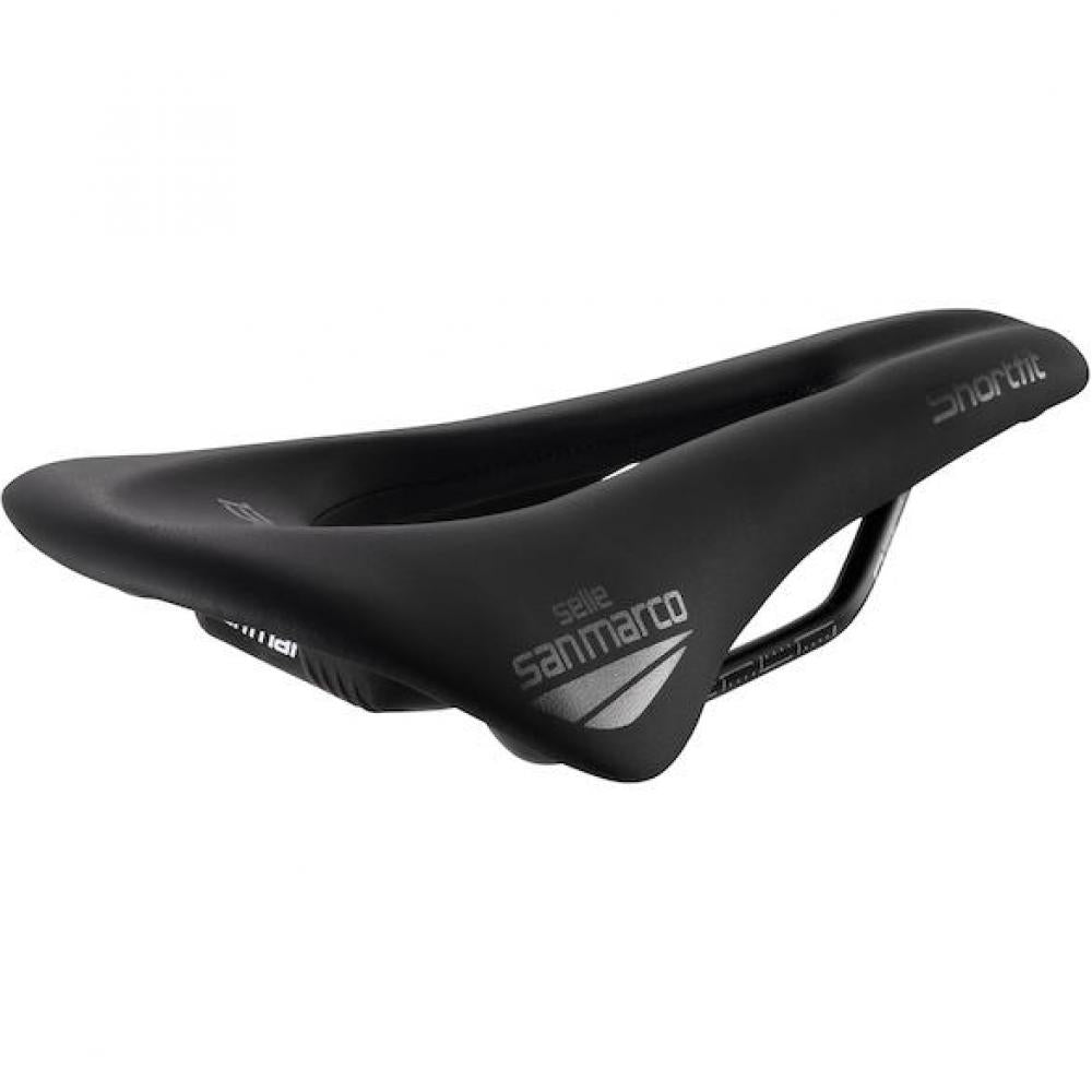 Selle San Marco Sattel Shortfit 130 Racing 130 x 255 mm Schwarz - maximaler Road-Performance-Komfort