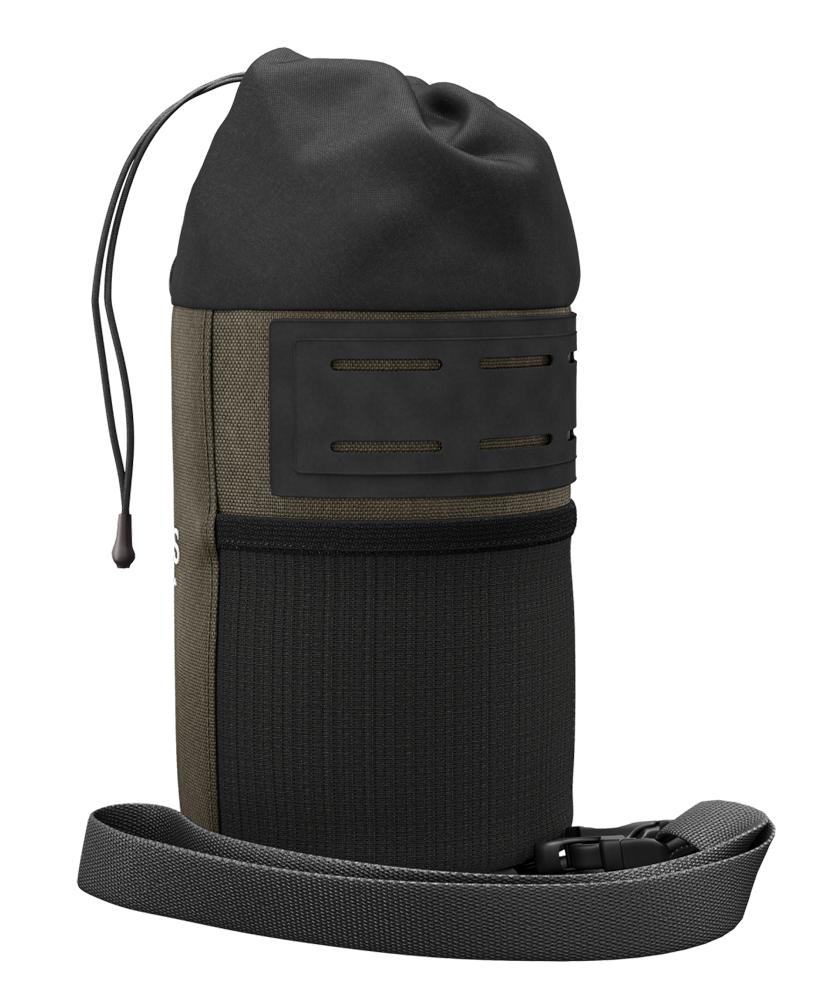 BROOKS Scape Feed Pouch Mud Green - wasserdichte Lenkertasche 1,2 Liter aus 600D Polyester mit Hypalon-Details - 100 g leicht, 100x100x160 mm