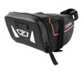 Schwarze Zefal Z Light Pack Satteltasche mit rotem Detail, Zefal Logo und Reißverschluss für Fahrrad.
