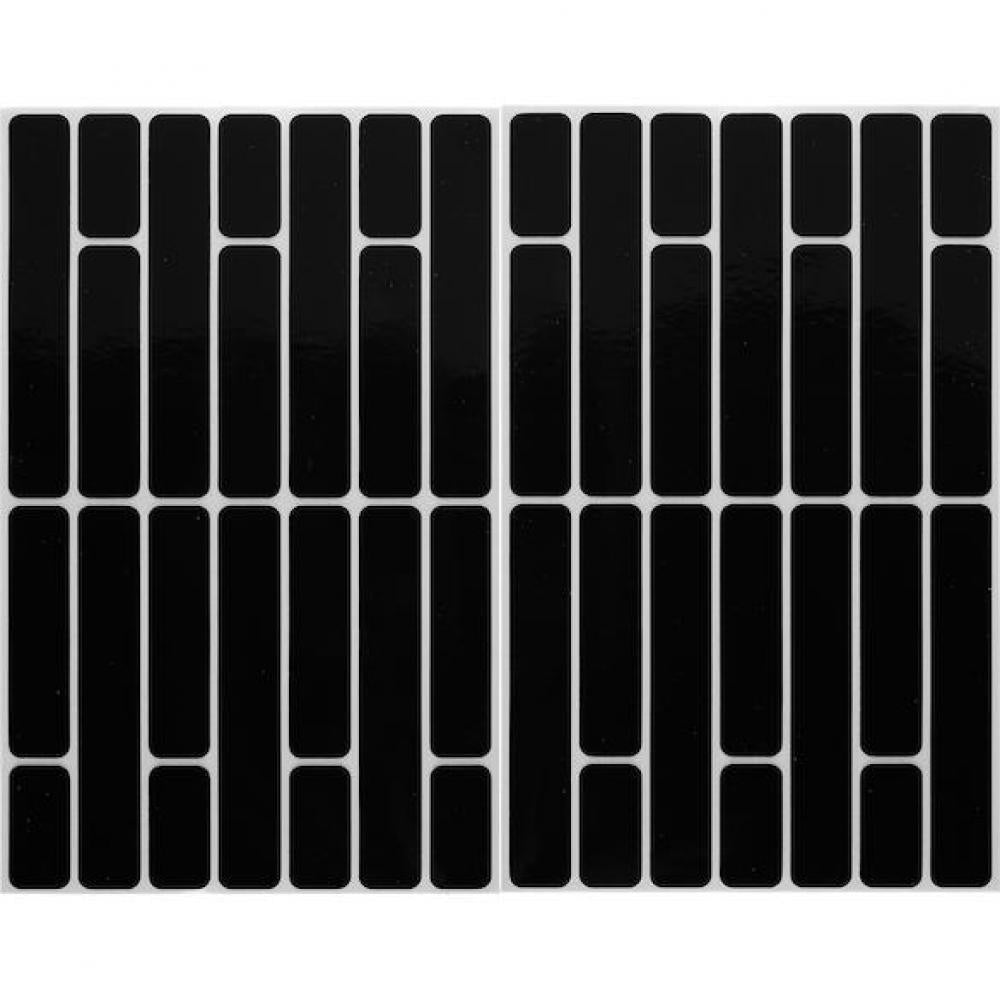 Procraft Reflektoren Sticker Set - Streifen Universal Schwarz - mehr Sichtbarkeit im Stradenverkehr
