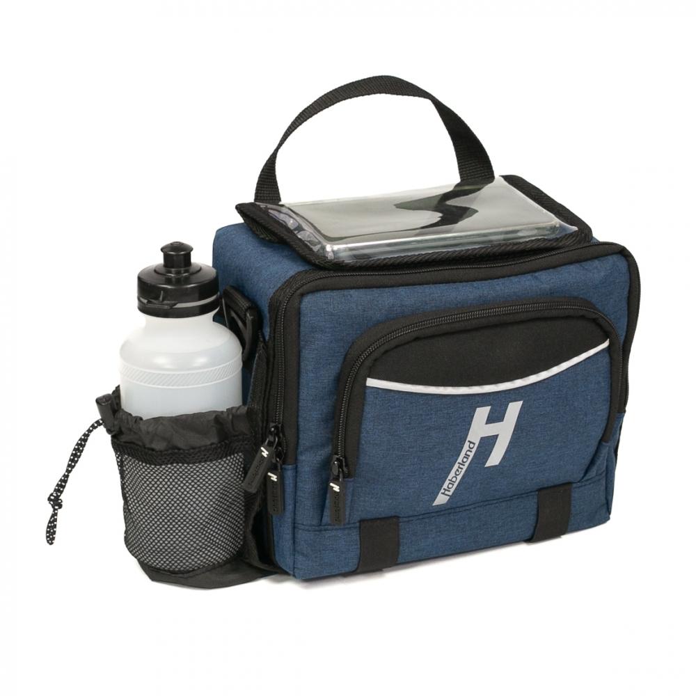 Haberland Lenkertasche 6l Bottle blau - praktische Lenkertasche mit KLICKfix und Flaschenfach