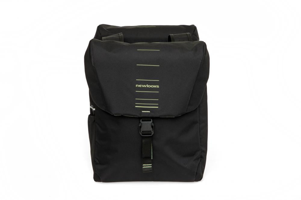 New Looxs Doppelpacktasche Vigo Double Black Green 2x 18 l Black - vielseitiger Gepäckträger-Allrounder