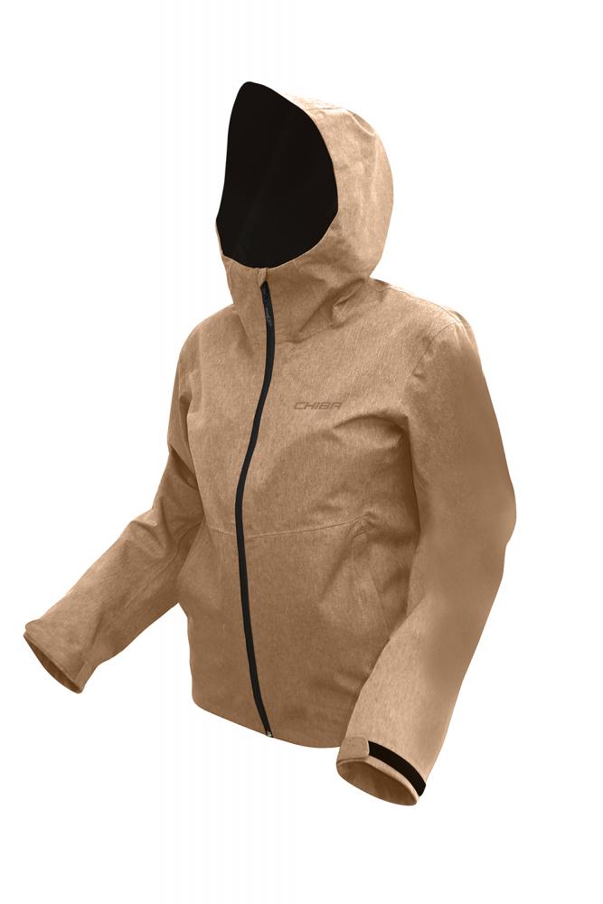 CHIBA Rainjacket Herren - wasserdicht, winddicht, atmungsaktiv, XL, beige