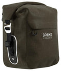 BROOKS Scape Pannier Large Mud Green - wasserdichte Fahrradtasche 18 Liter mit Rollverschluss & KlickFix-System - robuste Bikepacking-Seitentasche