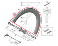 SHIMANO RIM FOR COMPLETE WHEEL WH-R9200-C60-F ? 16H Tubular Felge vorne