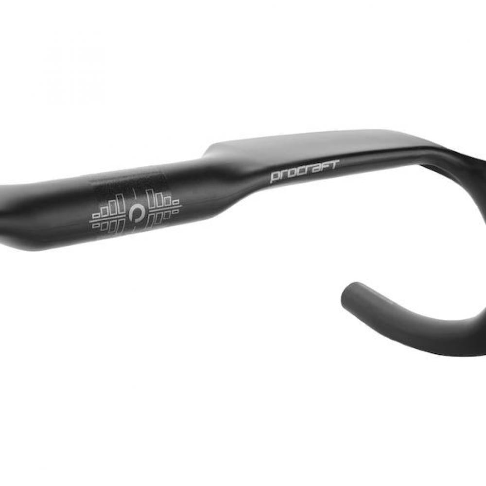 Procraft Lenker AE Ultimate 31,8 x 420 mm Schwarz - aerodynamischer Carbon-Rennradlenker