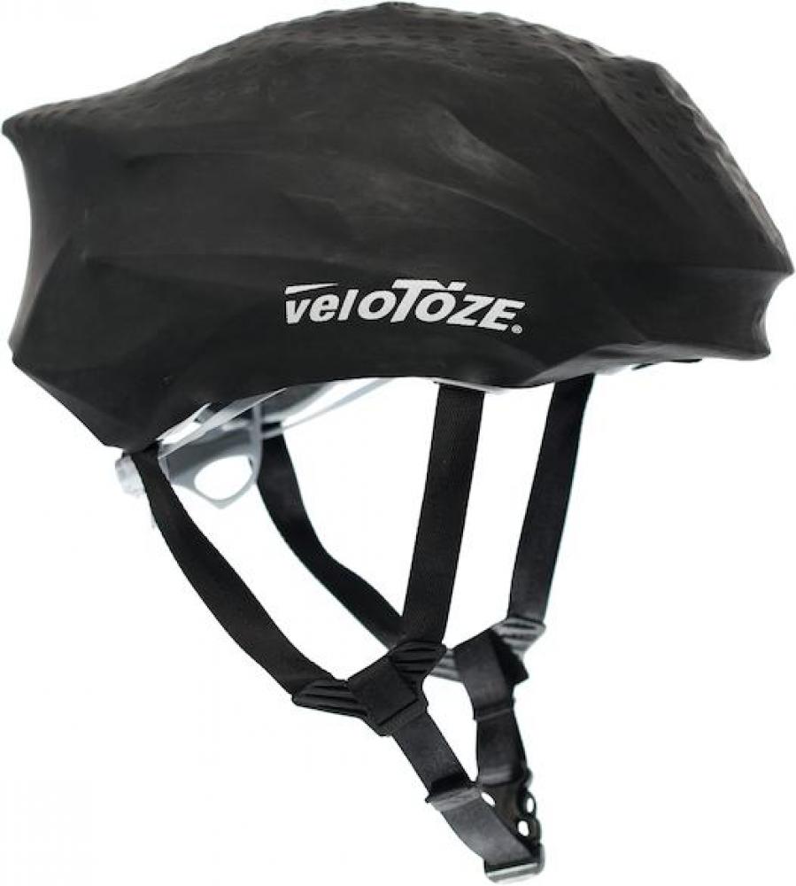VeloToze Helmüberzug schwarz/rot/gelb onesize schwarz - wasserdichter Wetterschutz für Road-Helme